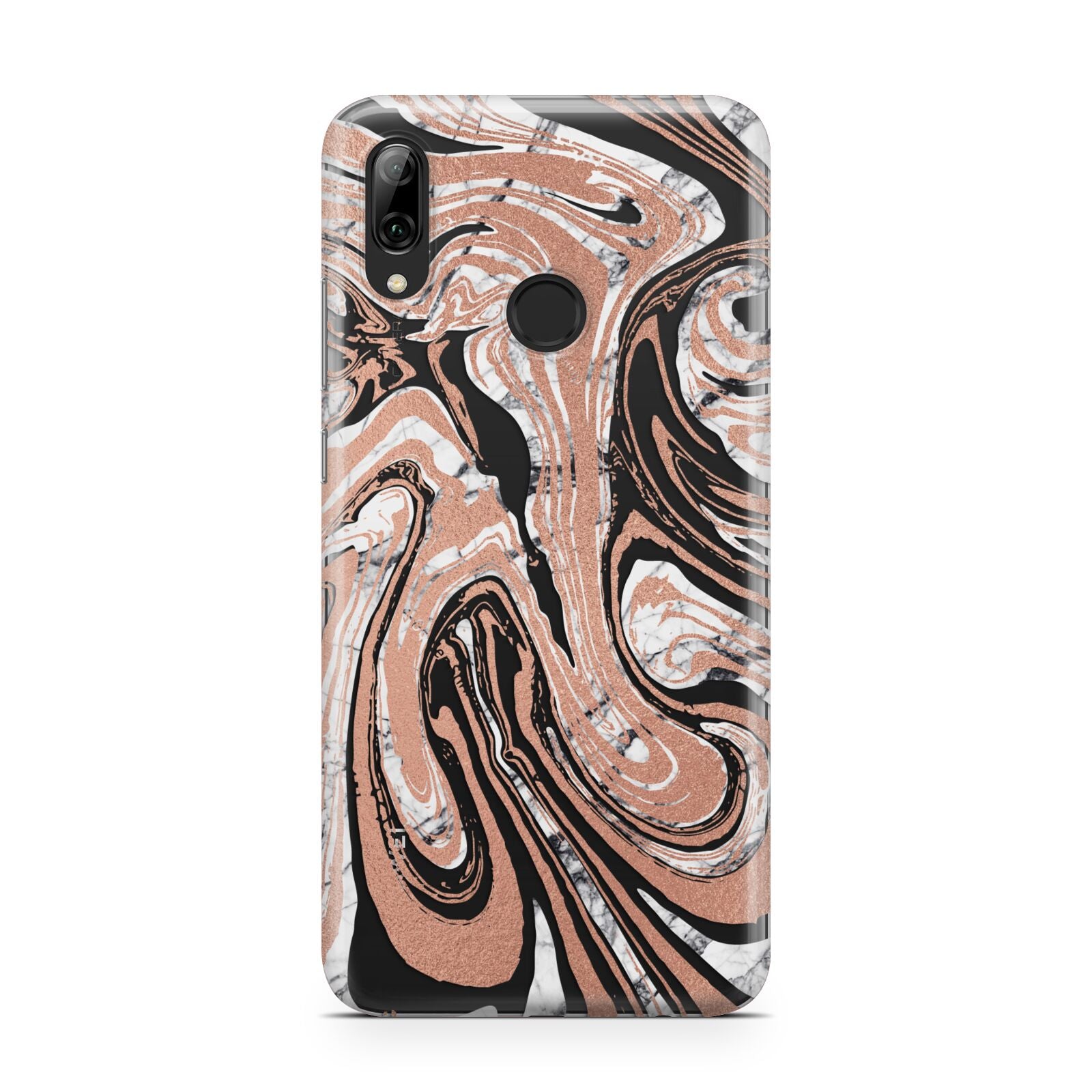 Gold And White Marble Huawei Y7 2019