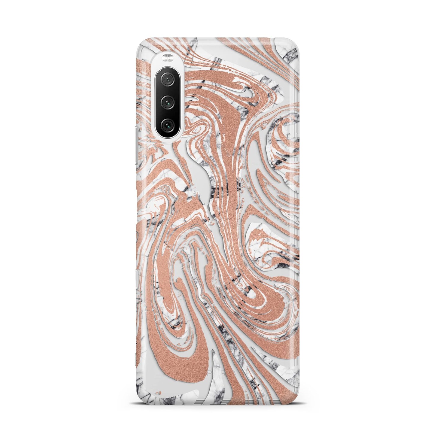 Gold And White Marble Sony Xperia 10 III Case