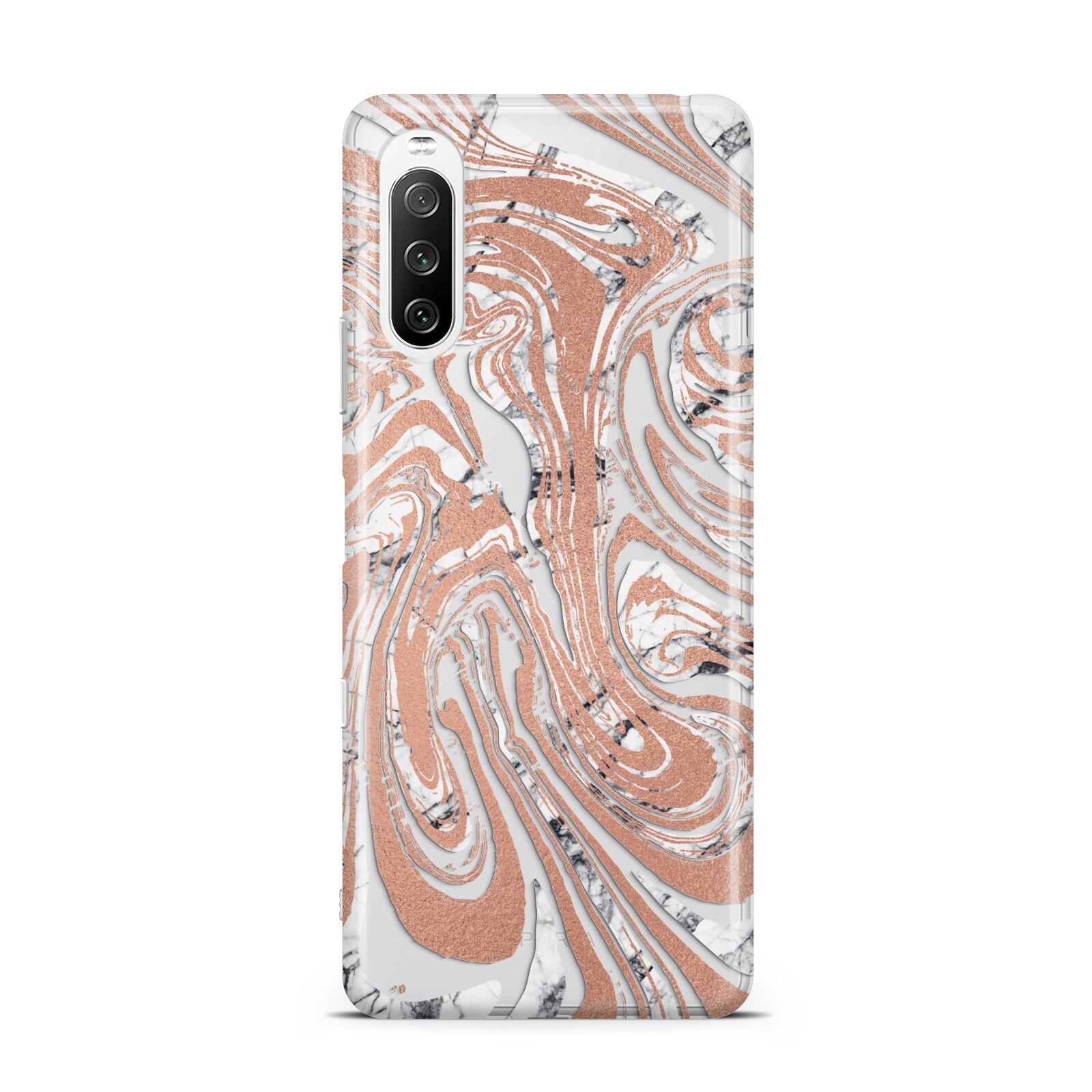 Gold And White Marble Sony Xperia 10 III Case