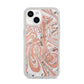 Gold And White Marble iPhone 14 Clear Tough Case Starlight