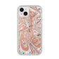 Gold And White Marble iPhone 14 Plus Clear Tough Case Starlight