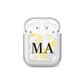 Gold Marble Custom Initials AirPods Case