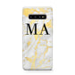 Gold Marble Custom Initials Protective Samsung Galaxy Case