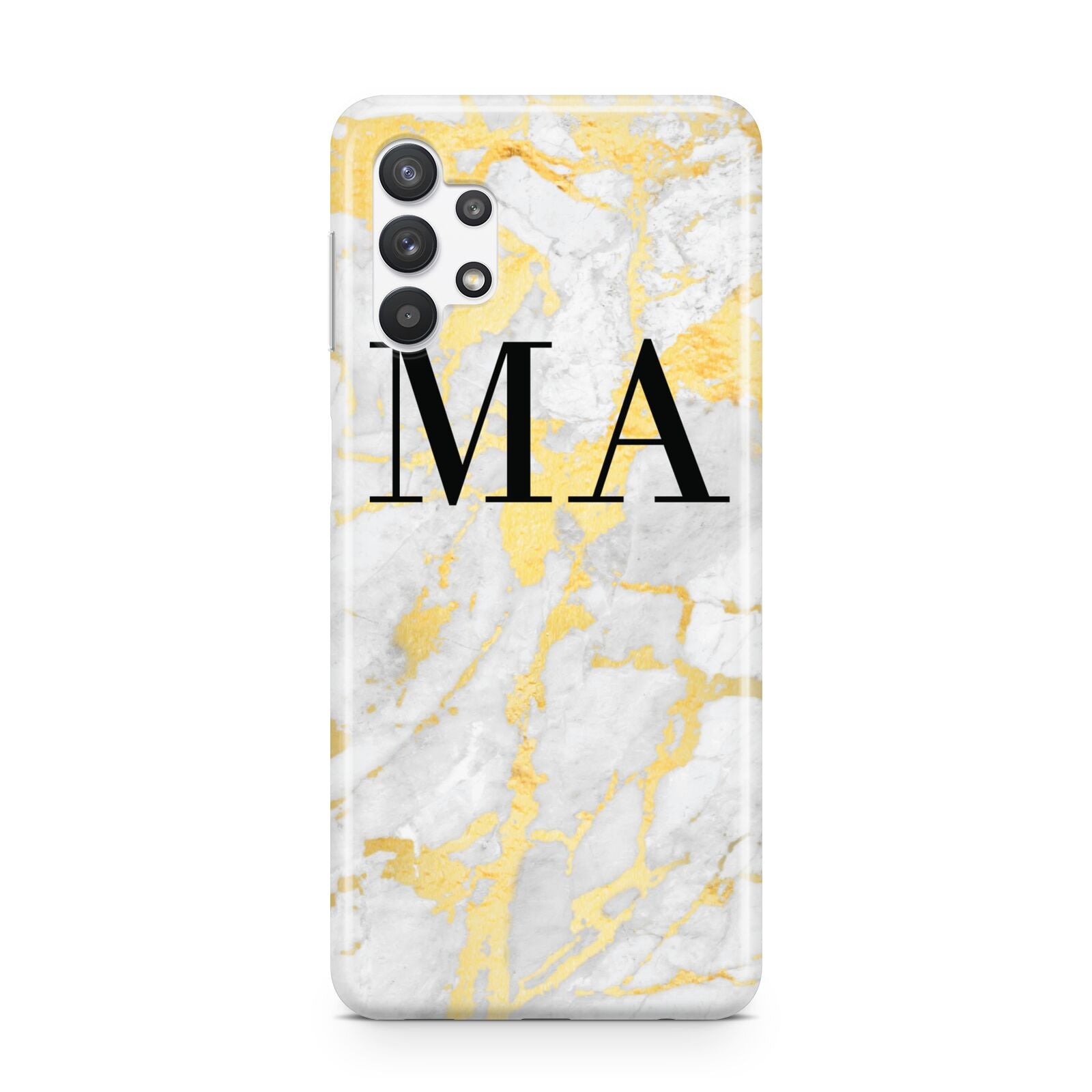 Gold Marble Custom Initials Samsung A32 5G Case