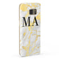 Gold Marble Custom Initials Samsung Galaxy Case Fourty Five Degrees
