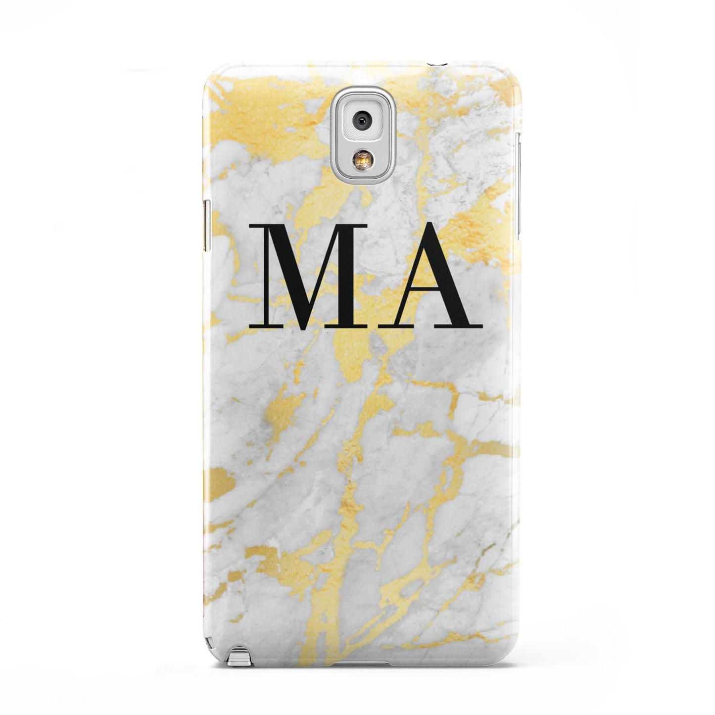 Gold Marble Custom Initials Samsung Galaxy Note 3 Case