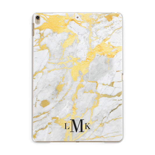 Gold Marble Initials Customised Apple iPad Gold Case