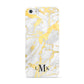 Gold Marble Initials Customised Apple iPhone 5 Case