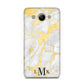 Gold Marble Initials Customised Huawei Y3 2017