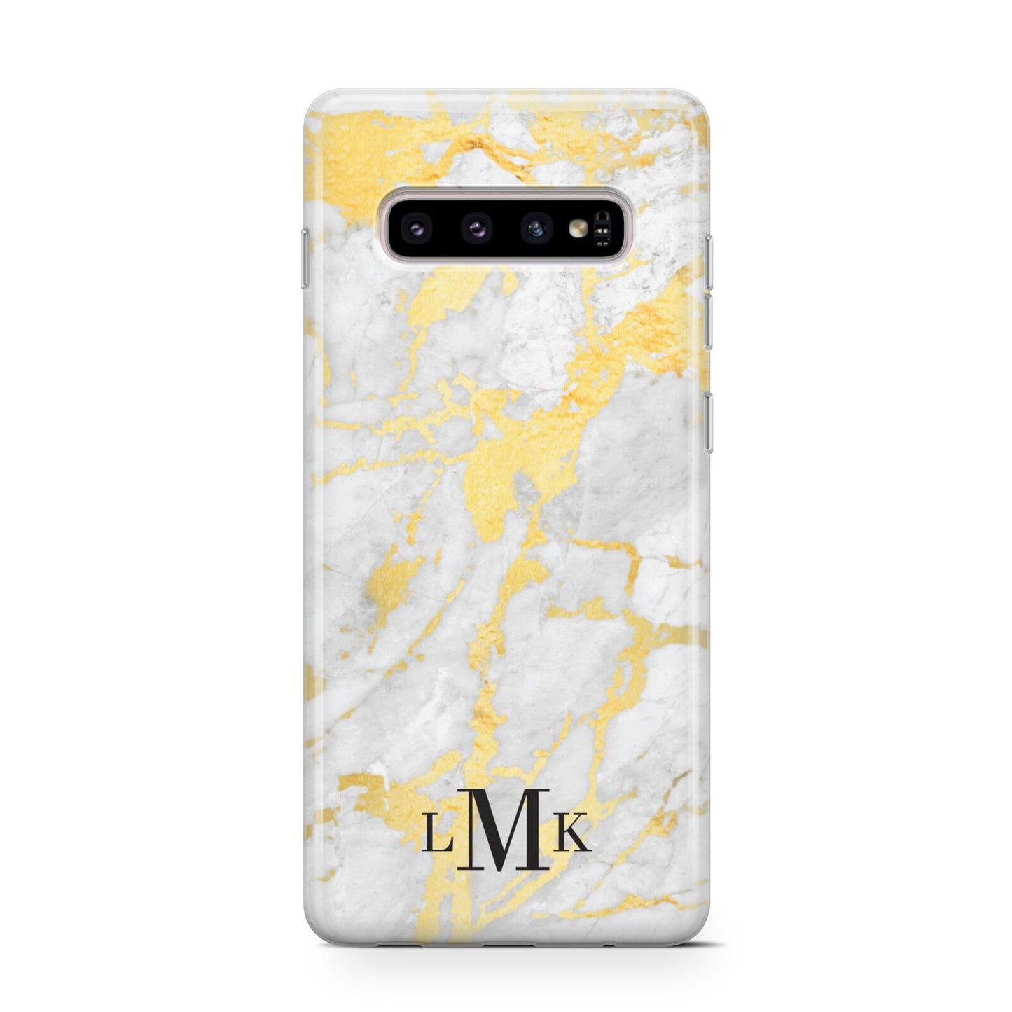 Gold Marble Initials Customised Protective Samsung Galaxy Case