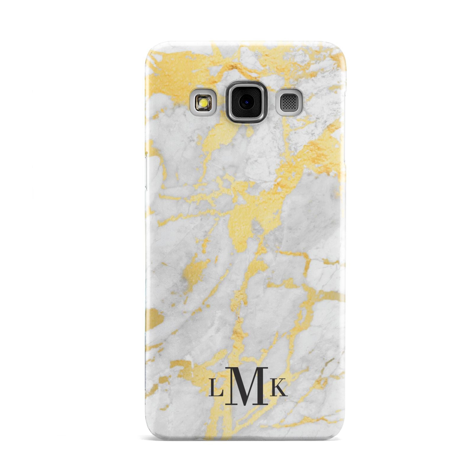 Gold Marble Initials Customised Samsung Galaxy A3 Case