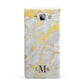 Gold Marble Initials Customised Samsung Galaxy A7 2015 Case