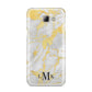 Gold Marble Initials Customised Samsung Galaxy A8 2016 Case