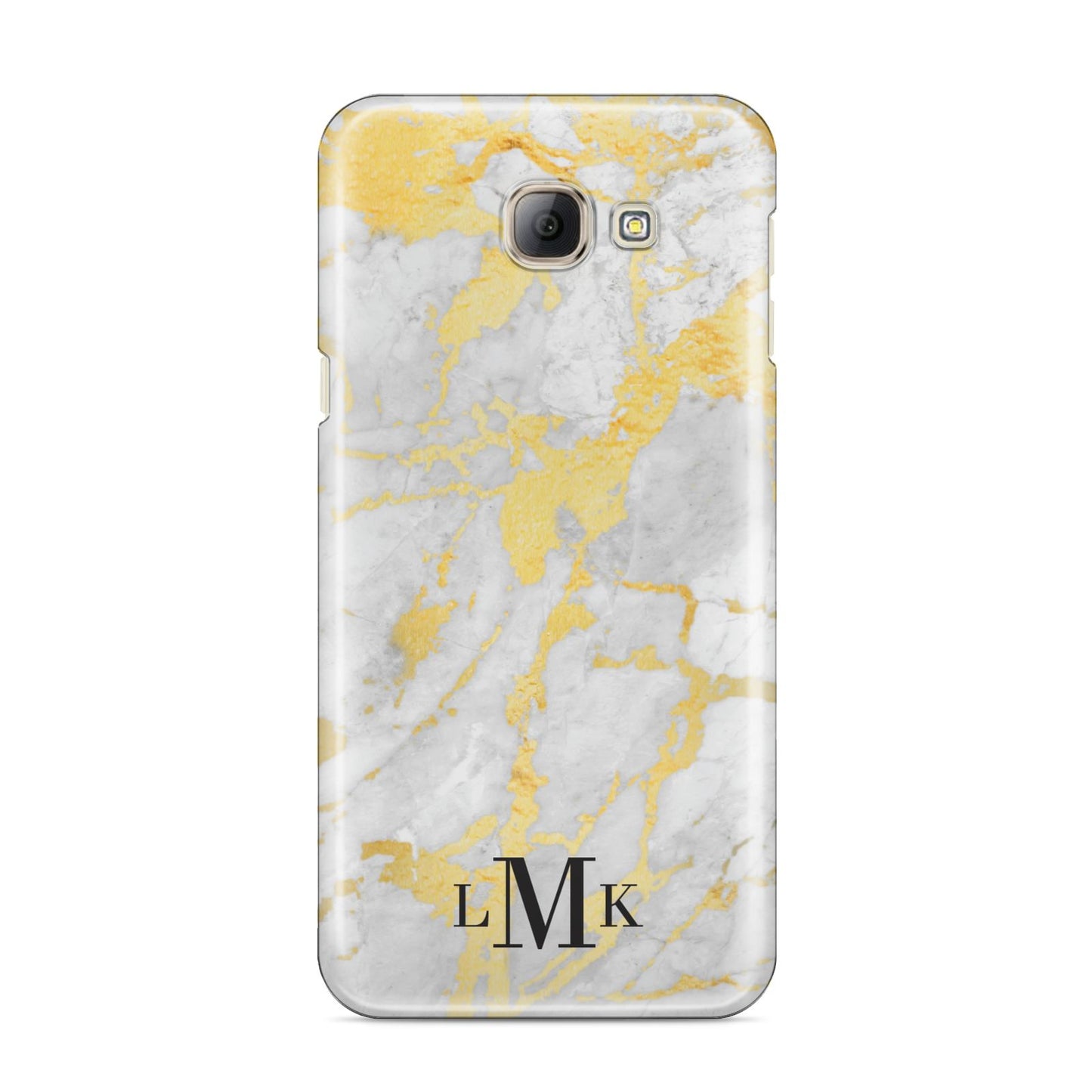 Gold Marble Initials Customised Samsung Galaxy A8 2016 Case