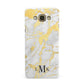 Gold Marble Initials Customised Samsung Galaxy A8 Case