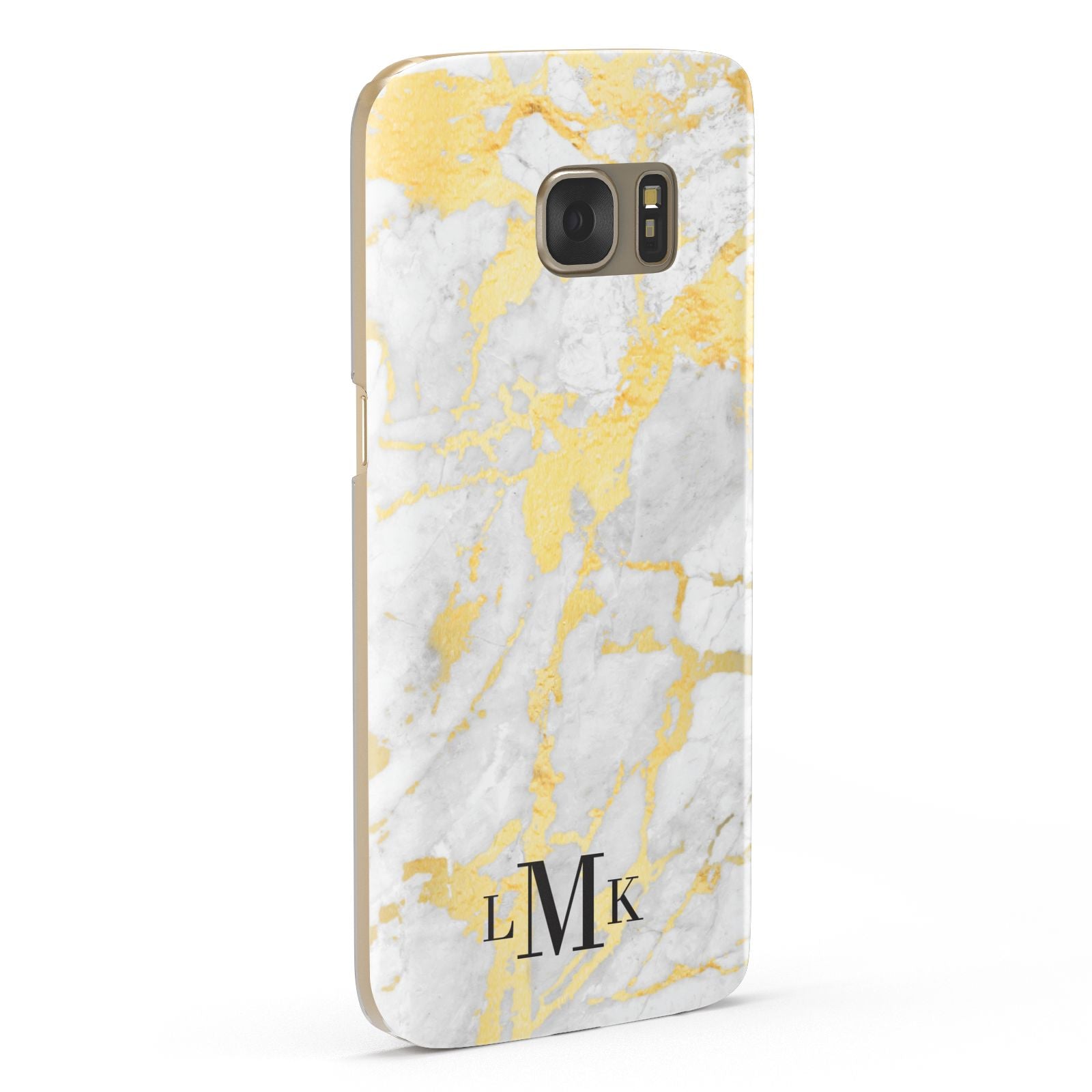 Gold Marble Initials Customised Samsung Galaxy Case Fourty Five Degrees