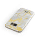 Gold Marble Initials Customised Samsung Galaxy Case Front Close Up