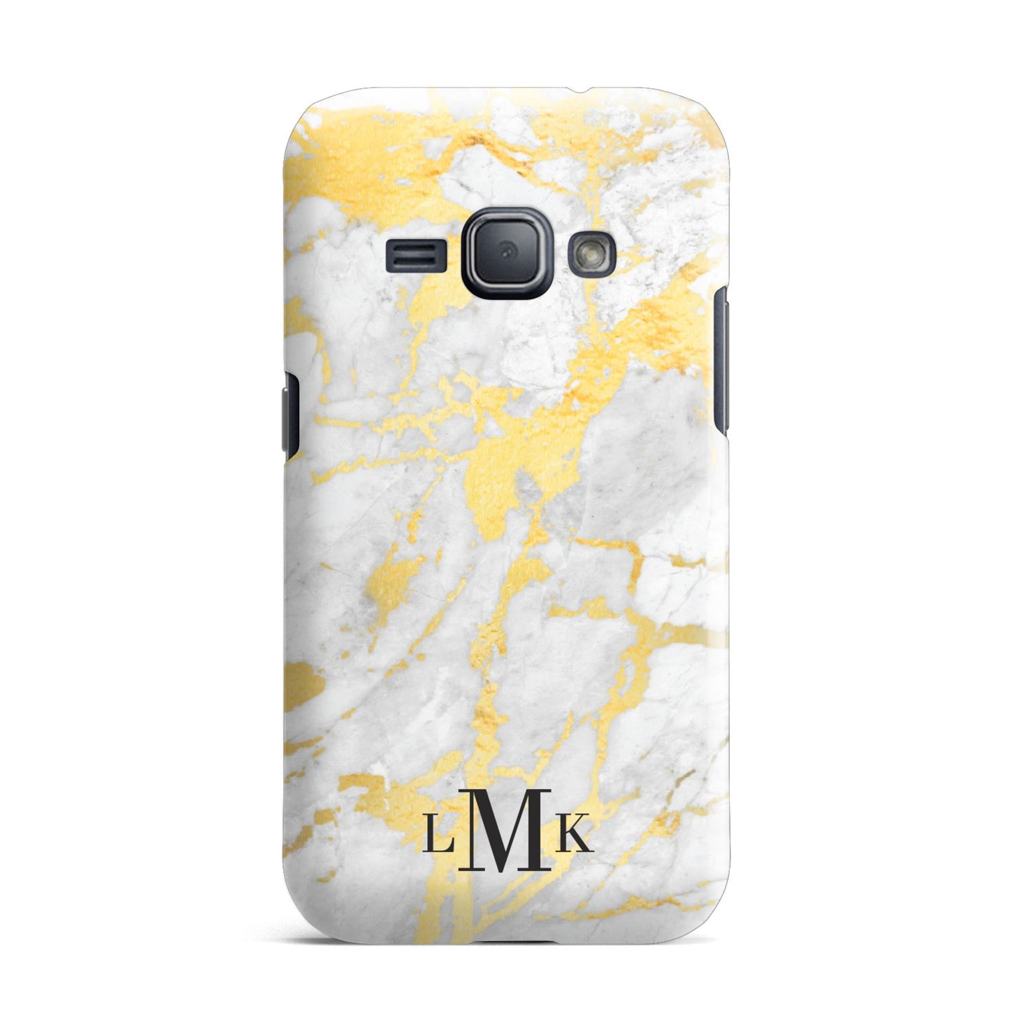 Gold Marble Initials Customised Samsung Galaxy J1 2016 Case
