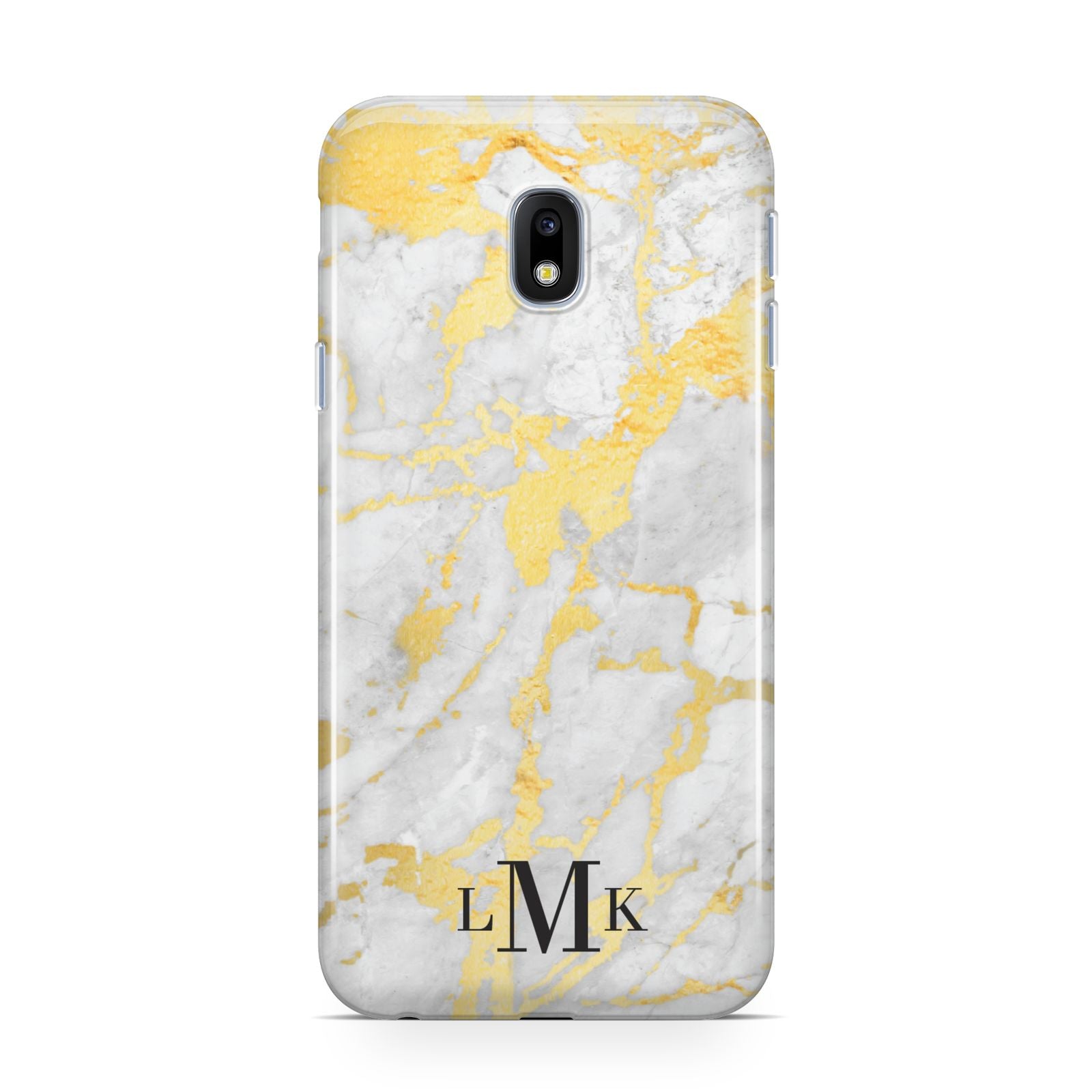 Gold Marble Initials Customised Samsung Galaxy J3 2017 Case