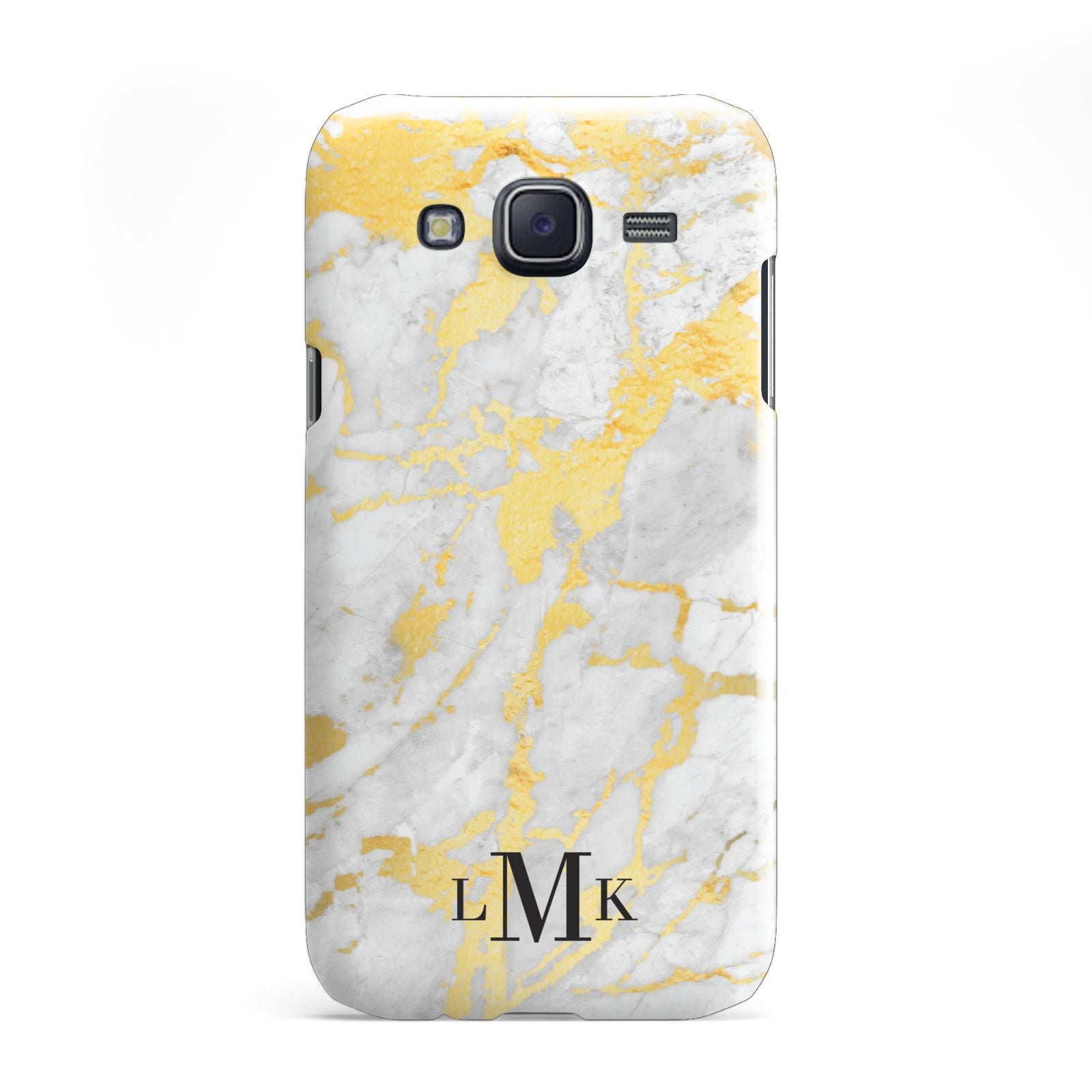 Gold Marble Initials Customised Samsung Galaxy J5 Case