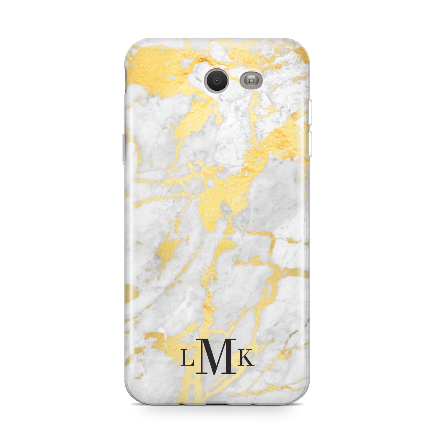 Gold Marble Initials Customised Samsung Galaxy J7 2017 Case