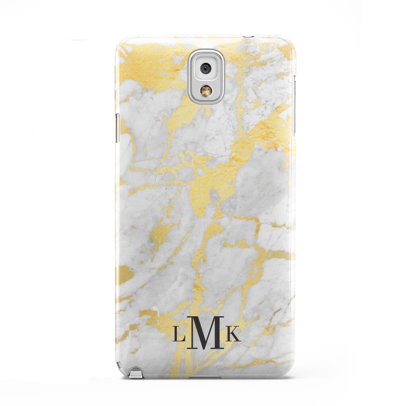 Gold Marble Initials Customised Samsung Galaxy Note 3 Case