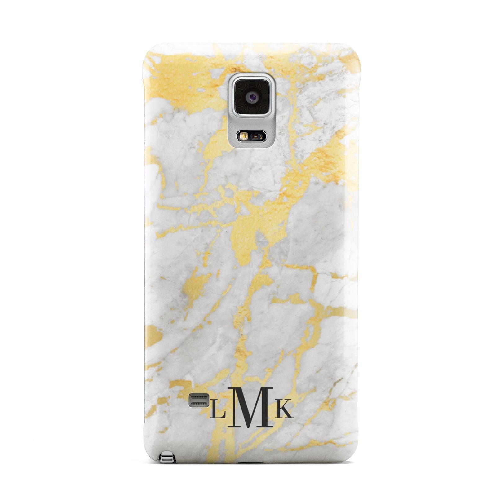 Gold Marble Initials Customised Samsung Galaxy Note 4 Case