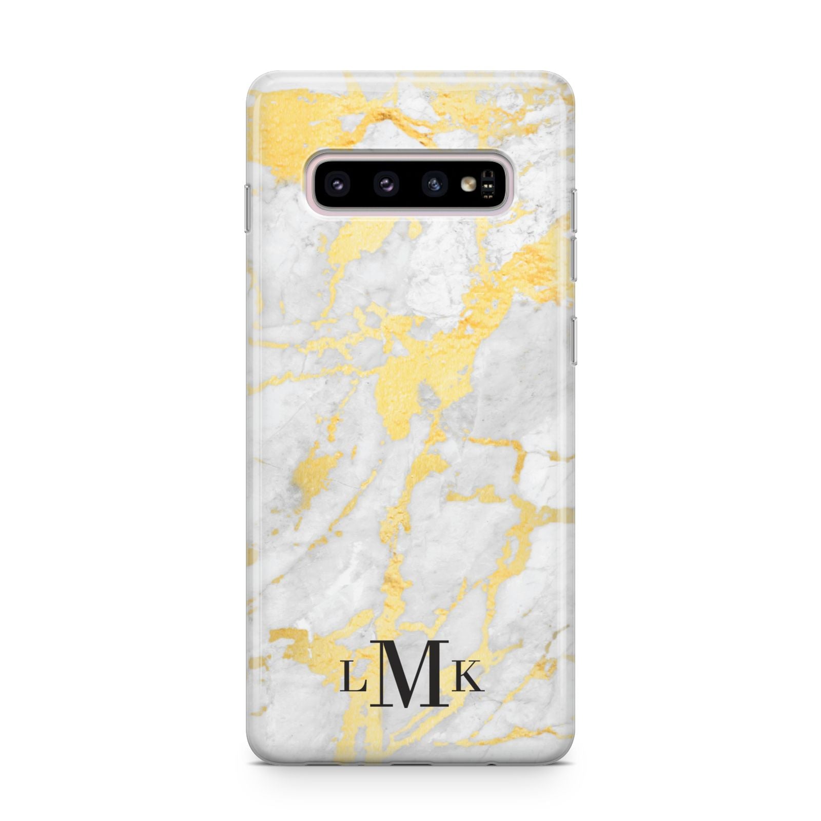 Gold Marble Initials Customised Samsung Galaxy S10 Plus Case