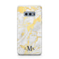 Gold Marble Initials Customised Samsung Galaxy S10E Case
