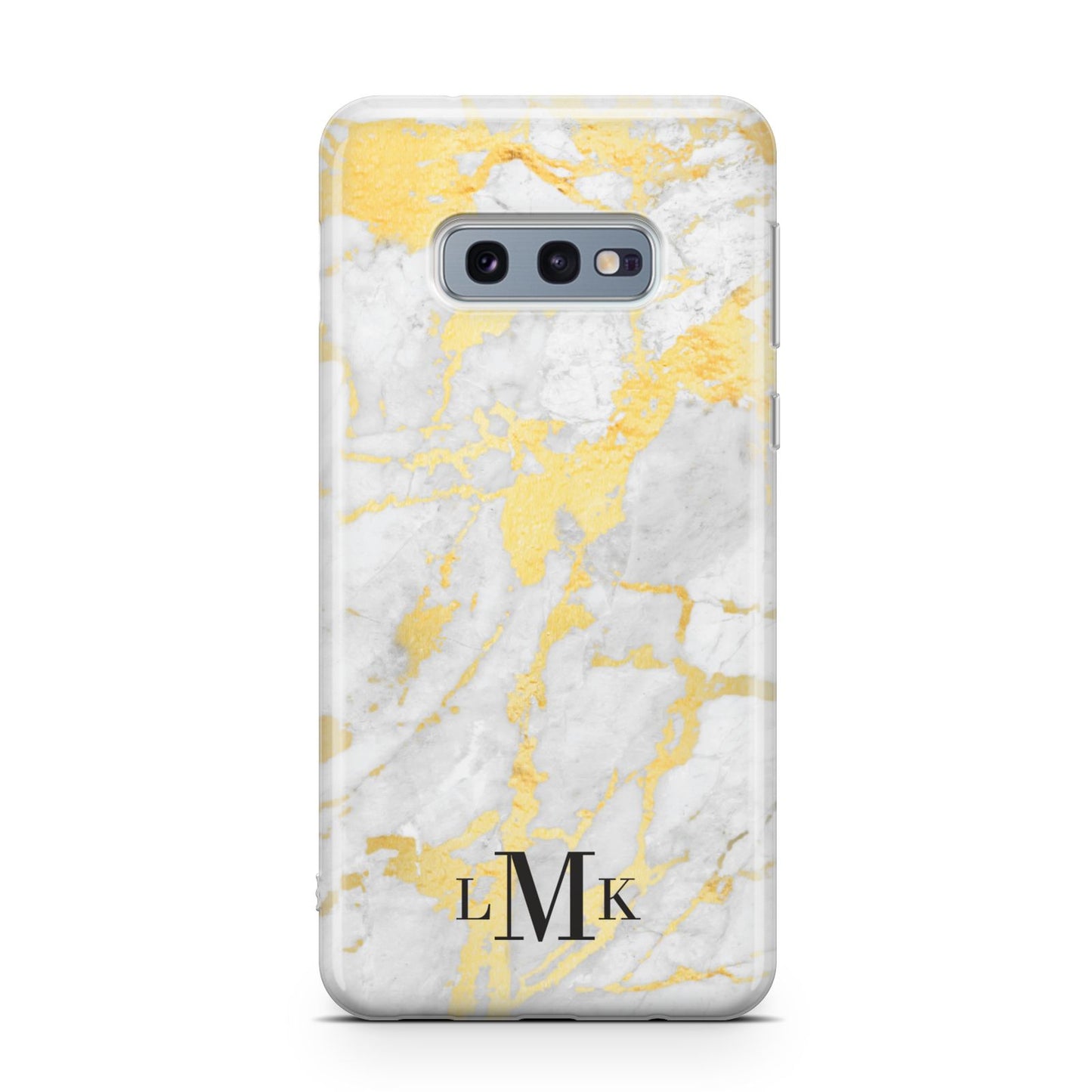 Gold Marble Initials Customised Samsung Galaxy S10E Case
