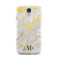 Gold Marble Initials Customised Samsung Galaxy S4 Case
