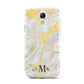 Gold Marble Initials Customised Samsung Galaxy S4 Mini Case