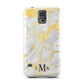 Gold Marble Initials Customised Samsung Galaxy S5 Case