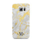 Gold Marble Initials Customised Samsung Galaxy S6 Edge Case