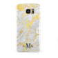 Gold Marble Initials Customised Samsung Galaxy S7 Edge Case
