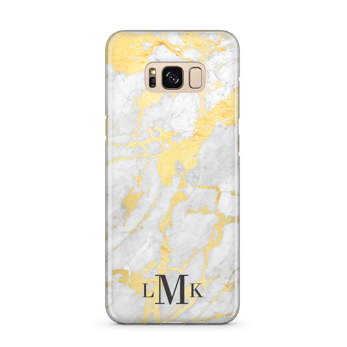 Gold Marble Initials Customised Samsung Galaxy S8 Plus Case