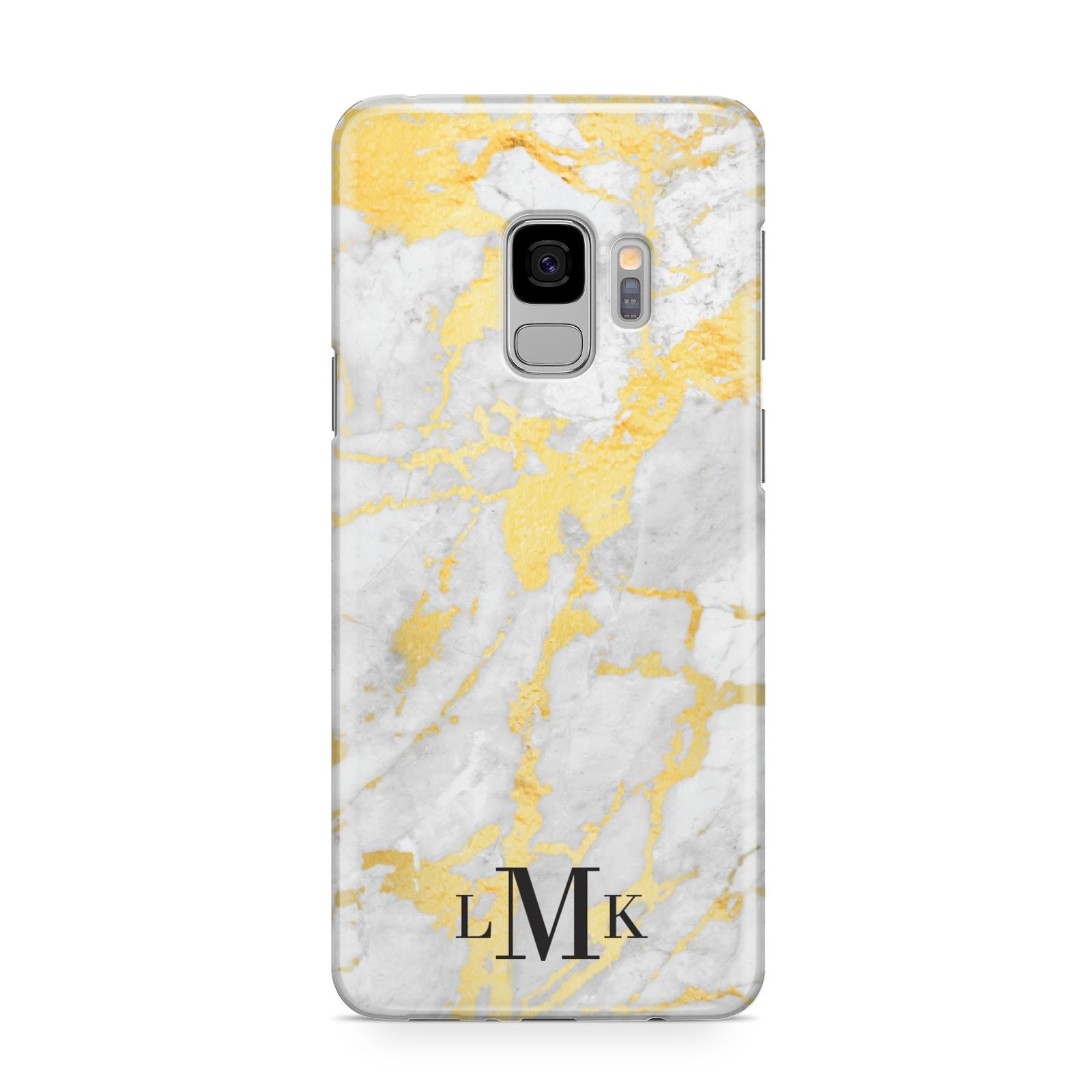 Gold Marble Initials Customised Samsung Galaxy S9 Case