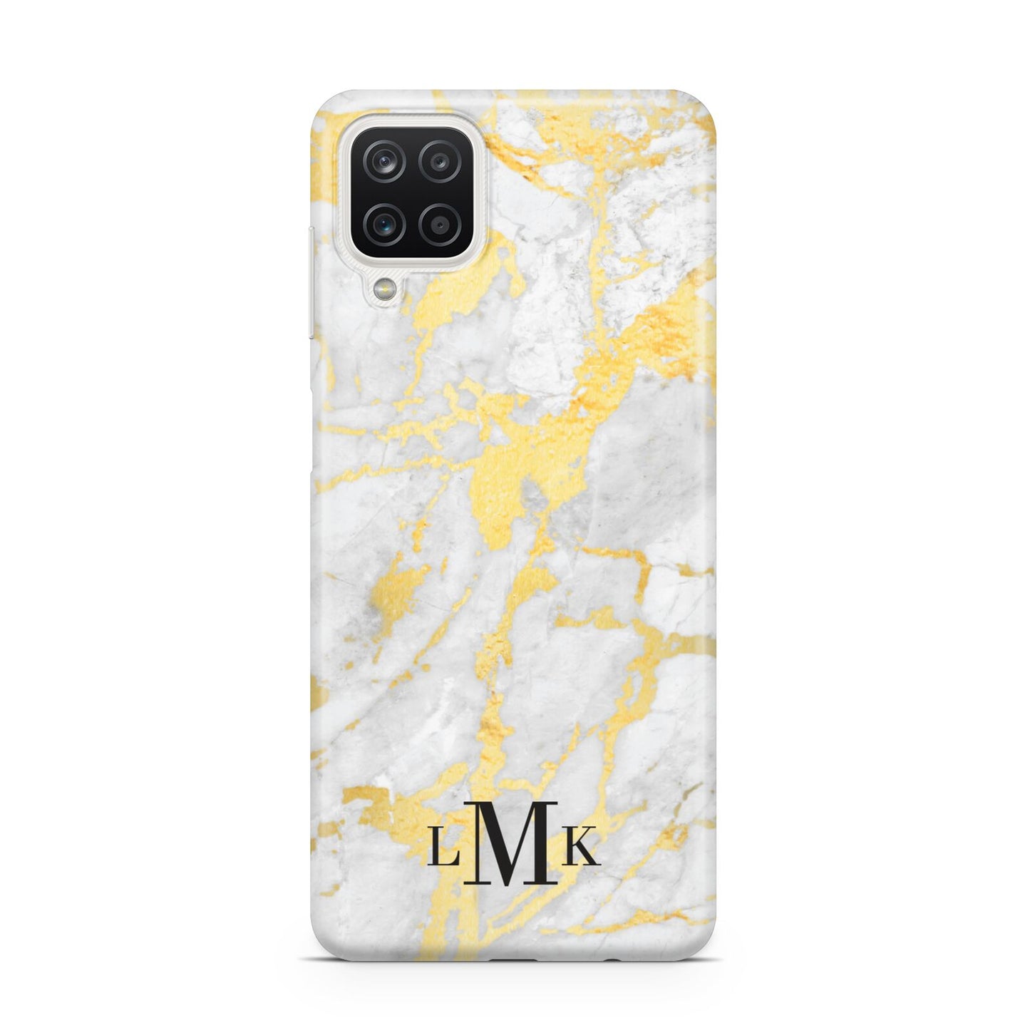 Gold Marble Initials Customised Samsung M12 Case