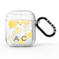 Gold Marble Initials Personalised AirPods Glitter Case