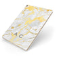 Gold Marble Initials Personalised Apple iPad Case on Gold iPad Side View
