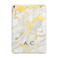 Gold Marble Initials Personalised Apple iPad Gold Case