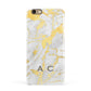 Gold Marble Initials Personalised Apple iPhone 6 3D Snap Case