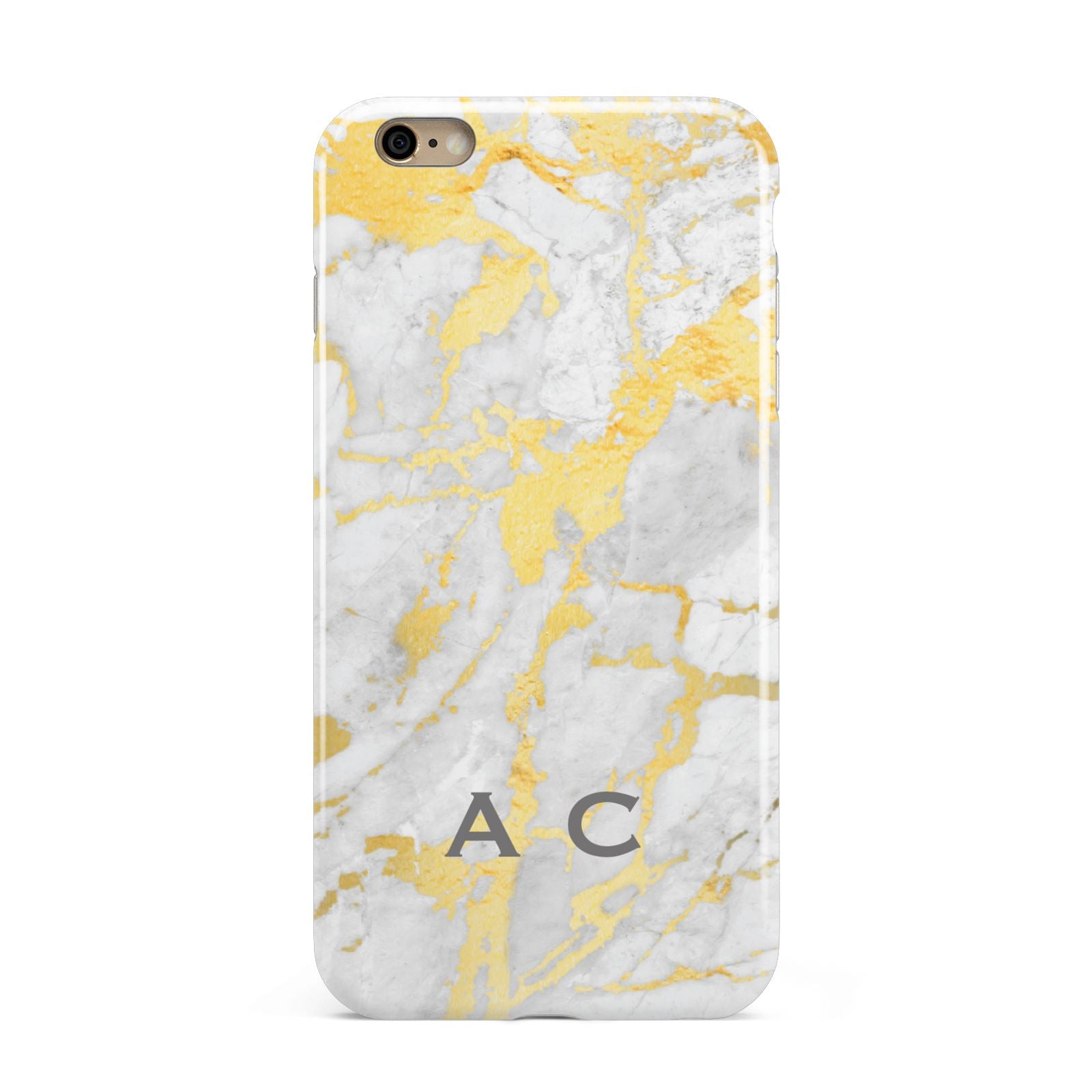 Gold Marble Initials Personalised Apple iPhone 6 Plus 3D Tough Case