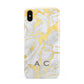 Gold Marble Initials Personalised Apple iPhone Xs Max 3D Tough Case