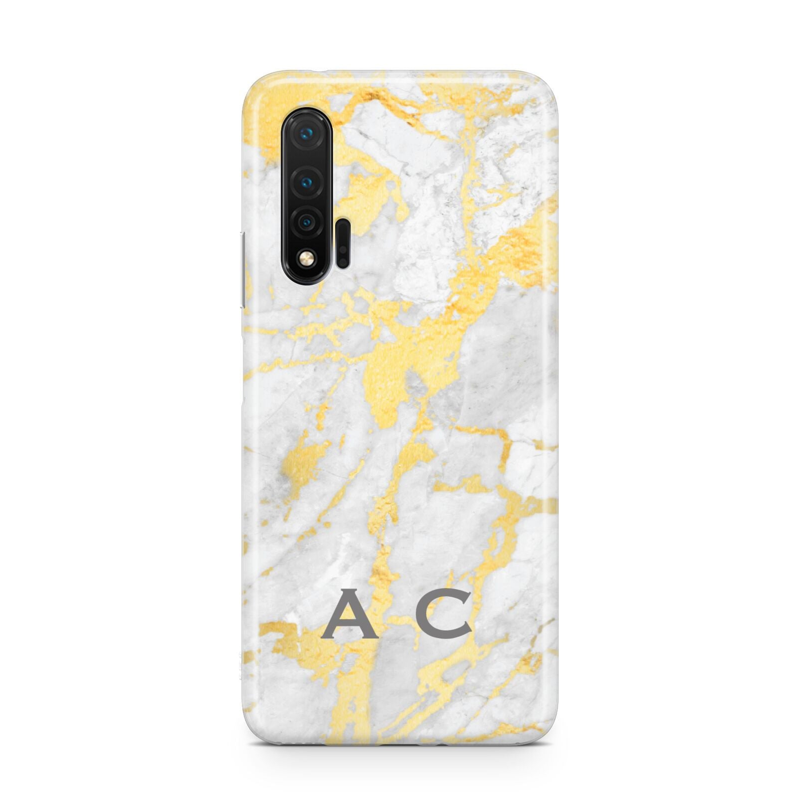 Gold Marble Initials Personalised Huawei Nova 6 Phone Case