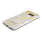 Gold Marble Initials Personalised Protective Samsung Galaxy Case Angled Image