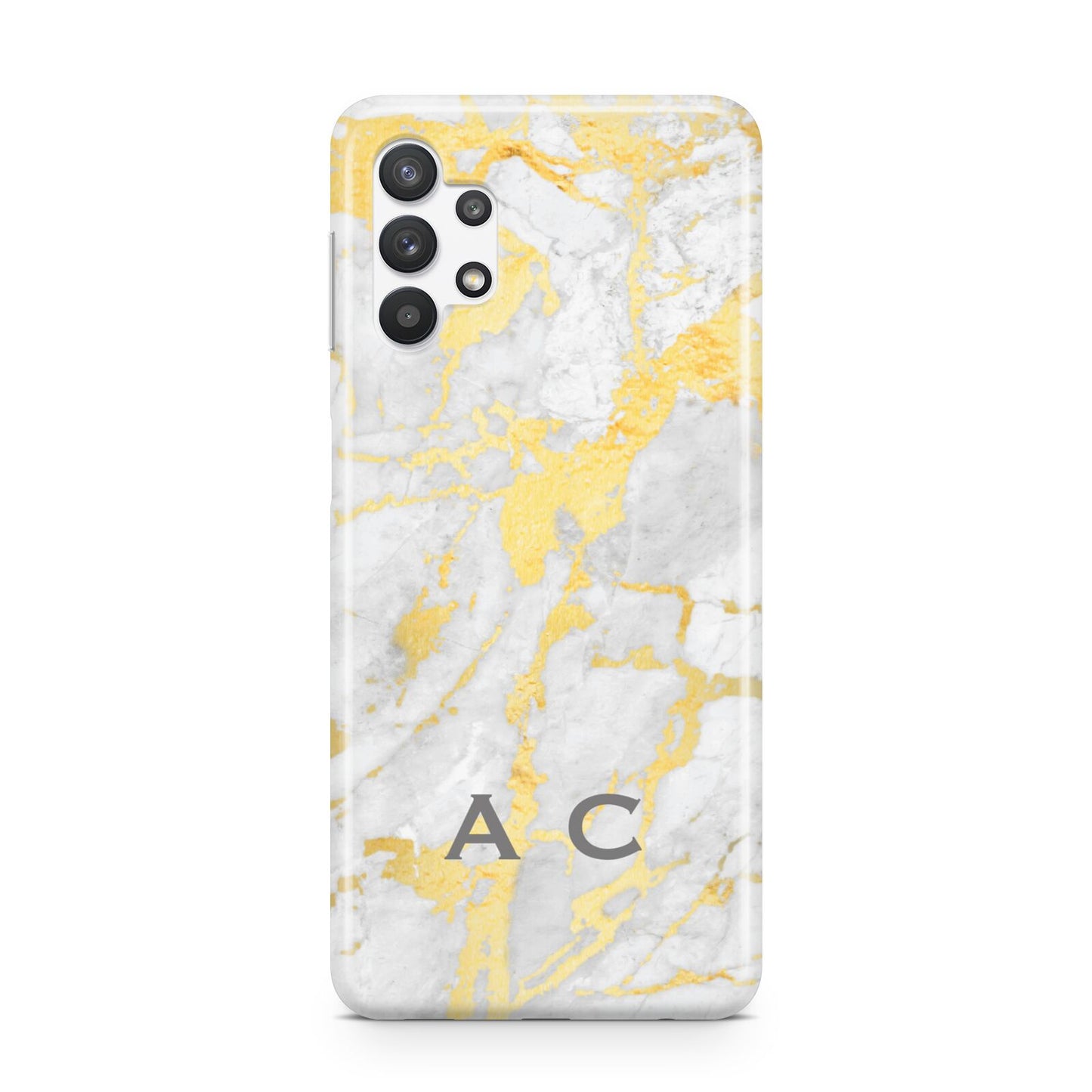 Gold Marble Initials Personalised Samsung A32 5G Case