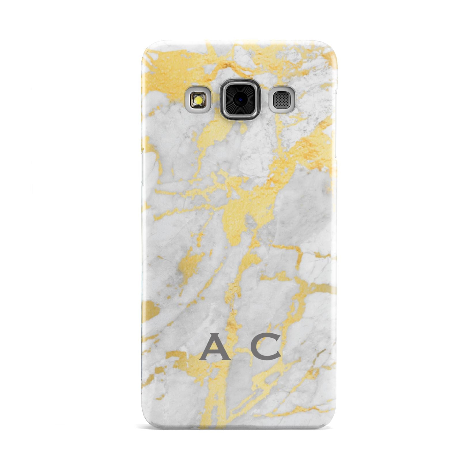 Gold Marble Initials Personalised Samsung Galaxy A3 Case