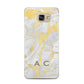 Gold Marble Initials Personalised Samsung Galaxy A5 2016 Case on gold phone
