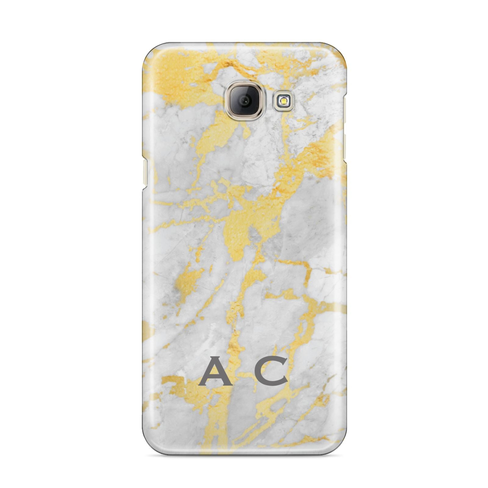Gold Marble Initials Personalised Samsung Galaxy A8 2016 Case
